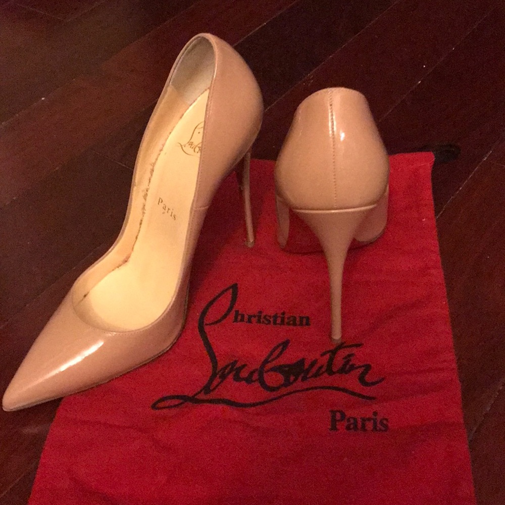 Christian Louboutin Pigalle Follies nude patent
